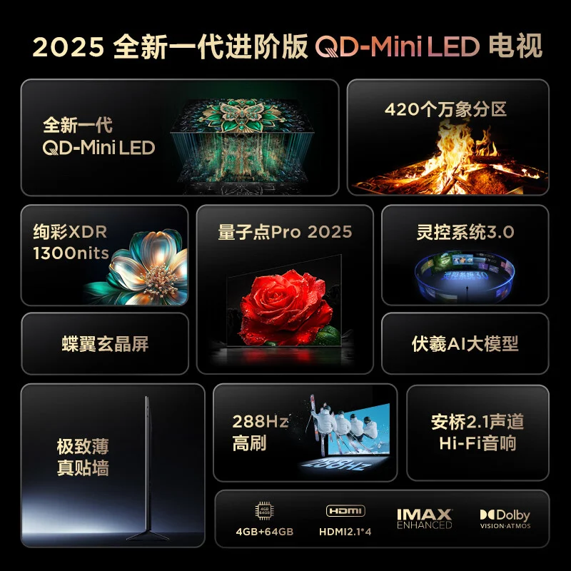 TCL T6L QD-Mini LED TV Specs