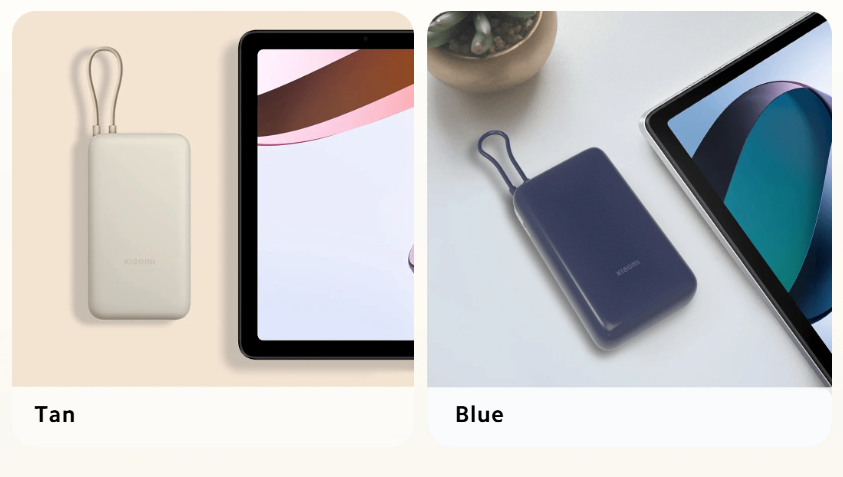 Xiaomi-33W-20000mAh-Power-Bank-Tan-and-Blue-In-Color